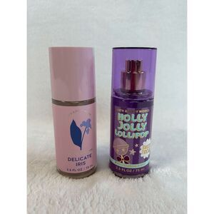 Bath & Body Works Delicate Iris and Holly Jolly Lollipop Fragrance Mist 2.5 OZ